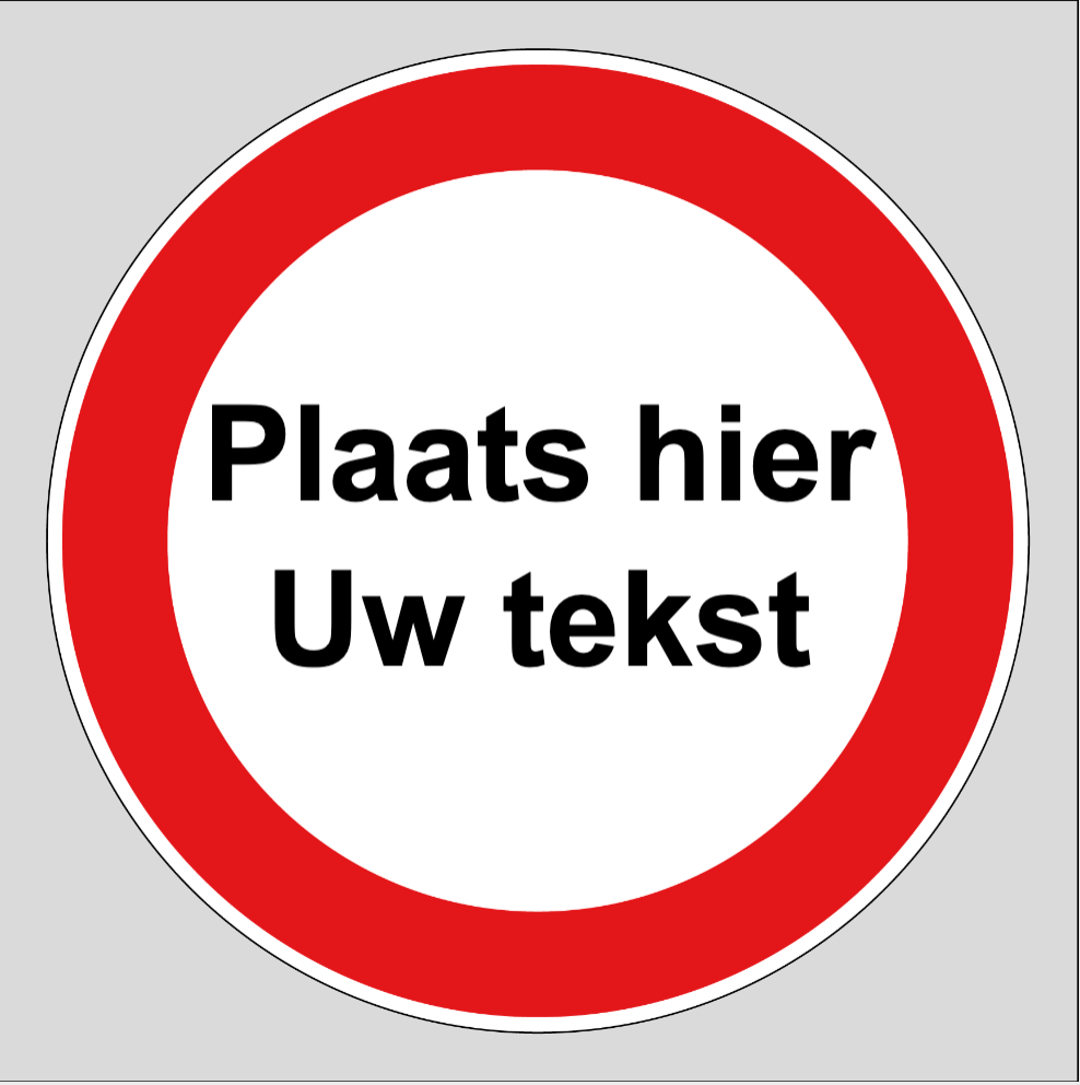 10x Aanpasbare Verbodsticker | Rood/Zwart | 10 cm Rond | Gratis tekst en logo - Ricard Pictogram stickers -