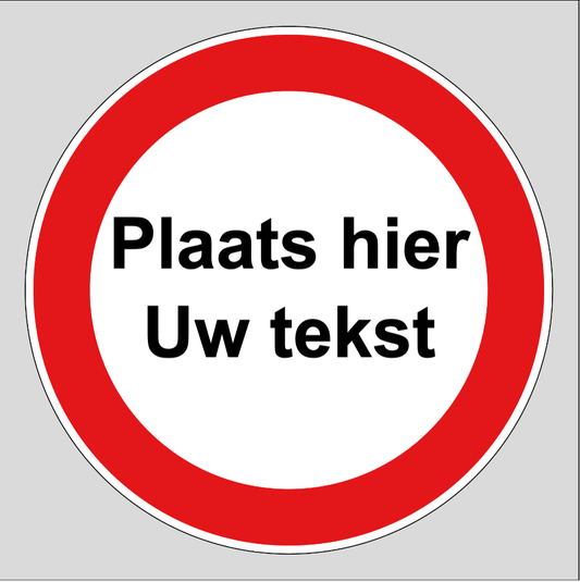 15x Aanpasbare Verbodsbord Sticker - Jouw Tekst & Logo | 5 cm Rond | gepersonaliseerde - Ricard Pictogram stickers -