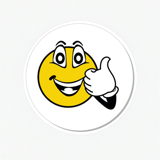 20x 3cm Rond Smile sticker Duim up - Ricard Pictogram stickers - 8718133041778