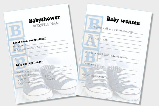 20x leuke babyshower invulkaarten (A5 formaat) babyshower 2 - Ricard