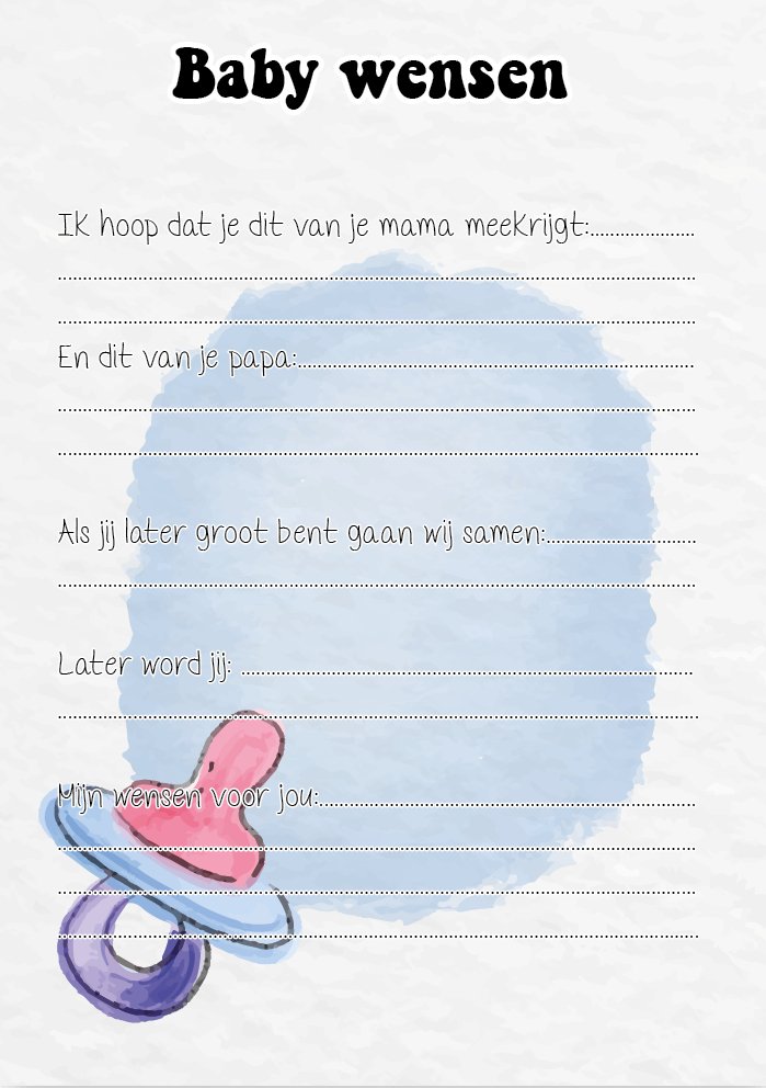 20x leuke babyshower invulkaarten (A5 formaat) babyshower 5 - Ricard