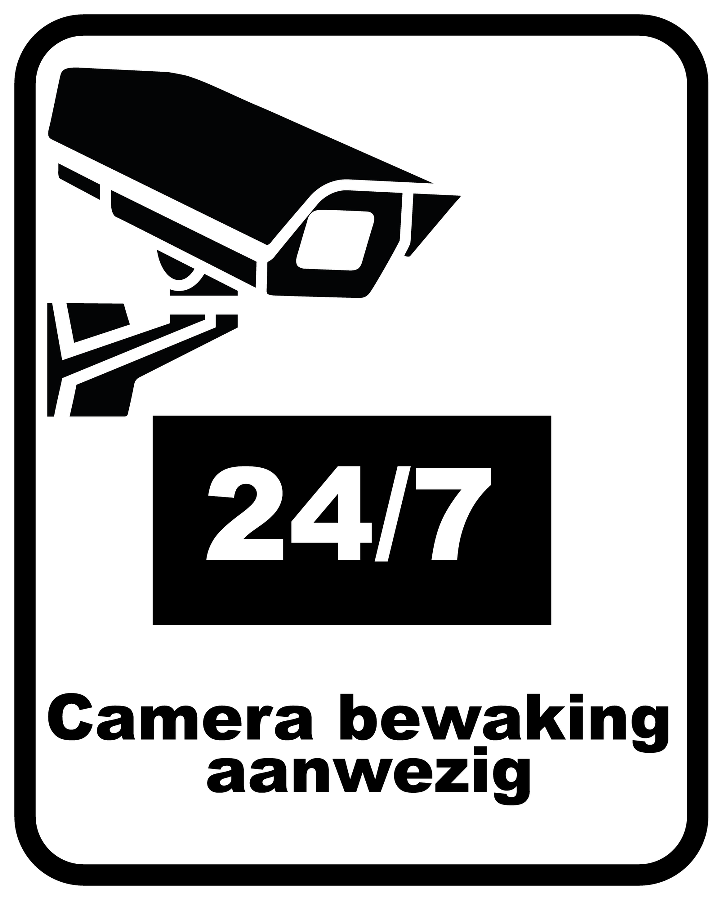 Camera bewaking teks is in het Zwart Camera bewaking aanwezig met de afbeelding van een Camera