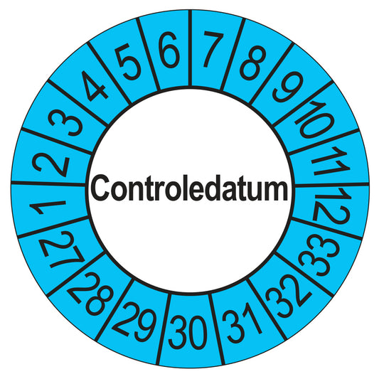 Controledatum keuringssticker buiten blauw 2027
