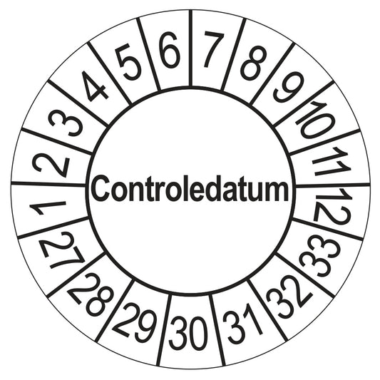 Controledatum keuringssticker wit 2027