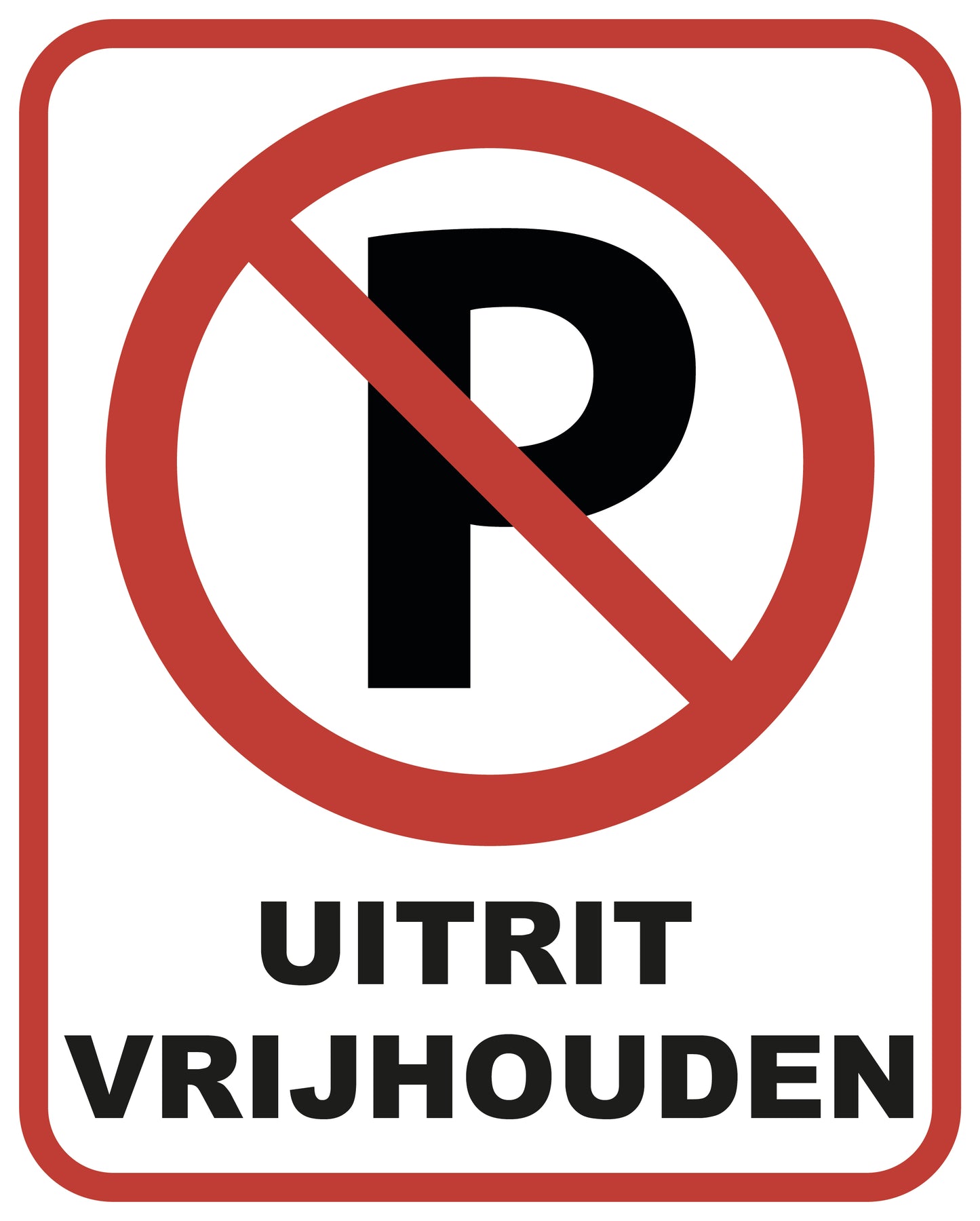 5x Uitrit Vrijhouden Sticker | 20 x 25 cm | Duidelijk & Effectief