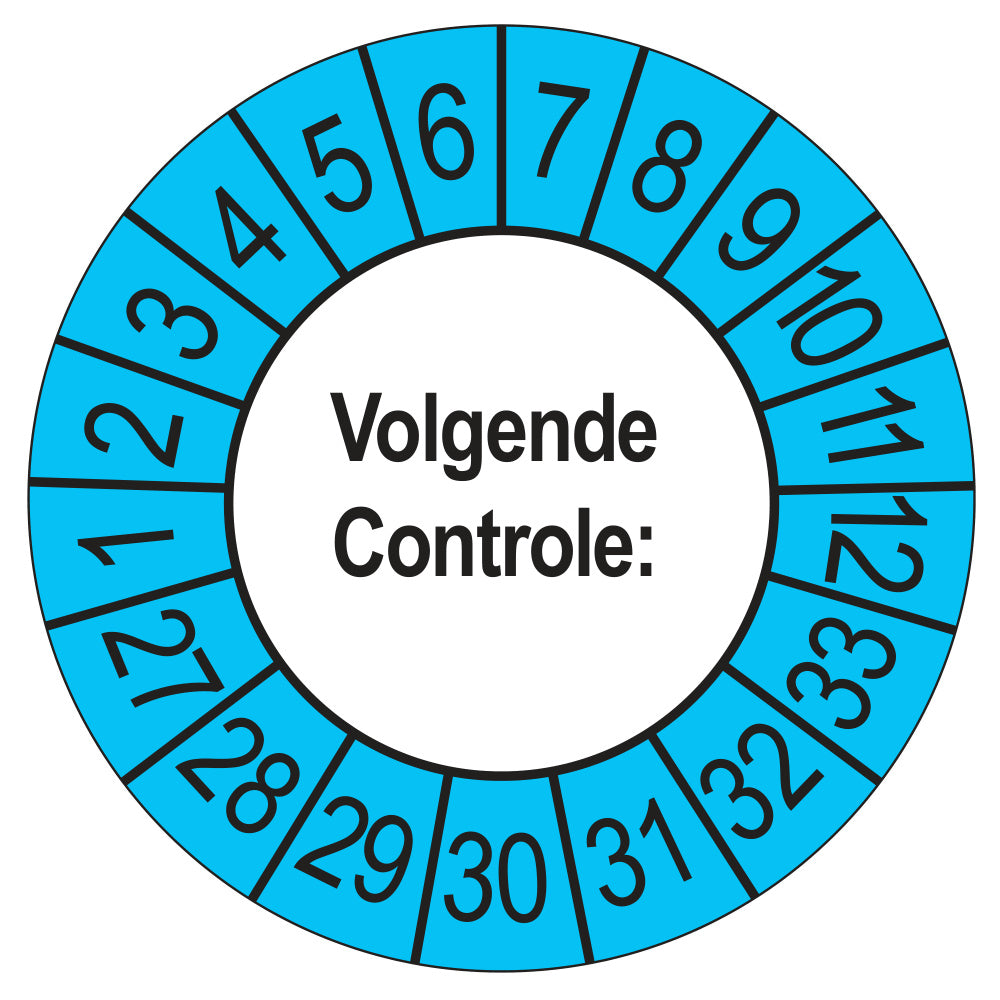 Volgende Controle keuringssticker buiten blauw 2027
