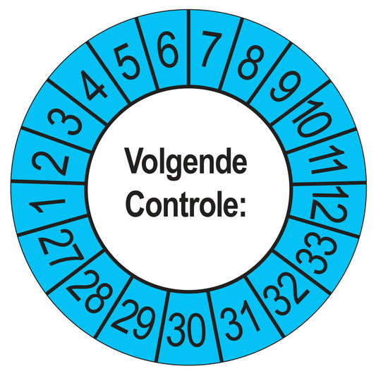 Volgende Controle keuringssticker buiten blauw 2027
