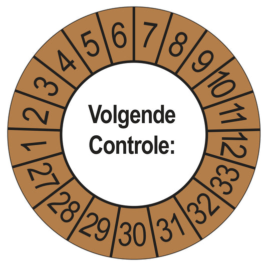 Volgende Controle keuringssticker buiten bruin 2027