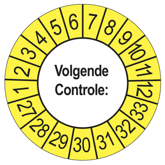 Volgende Controle keuringssticker buiten geel 2027