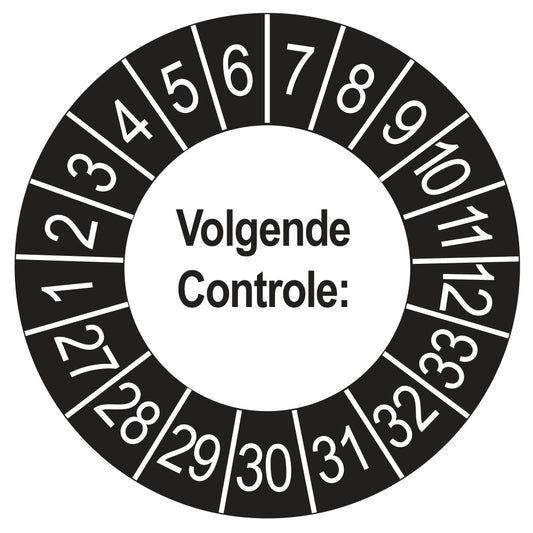Volgende Controle keuringssticker buiten zwart 2027