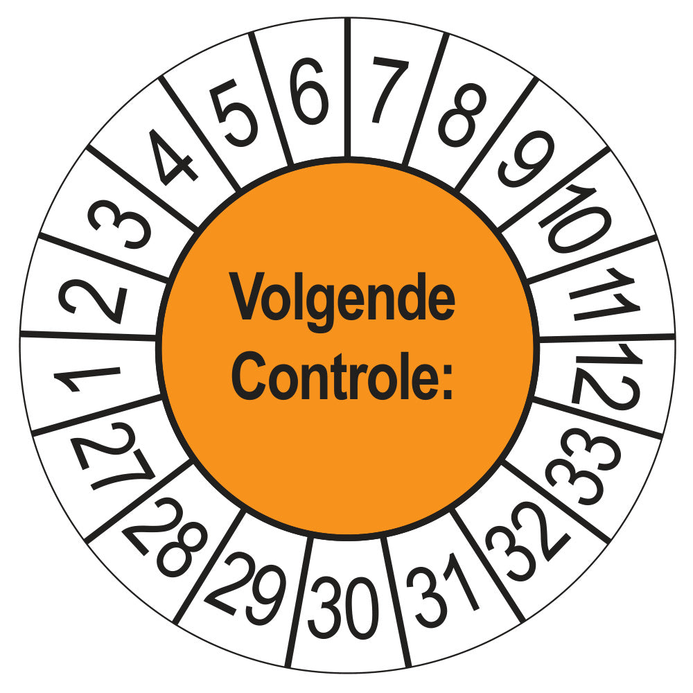 Volgende Controle keuringssticker oranje 2027