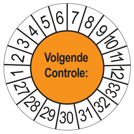 Volgende Controle keuringssticker oranje 2027