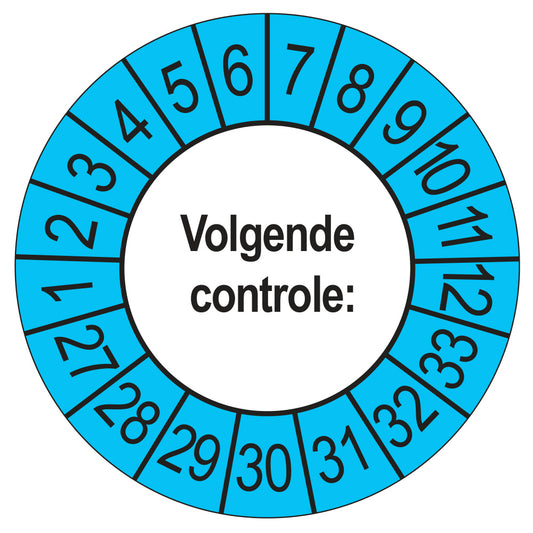 Volgende Controle keuringssticker buiten blauw 2027