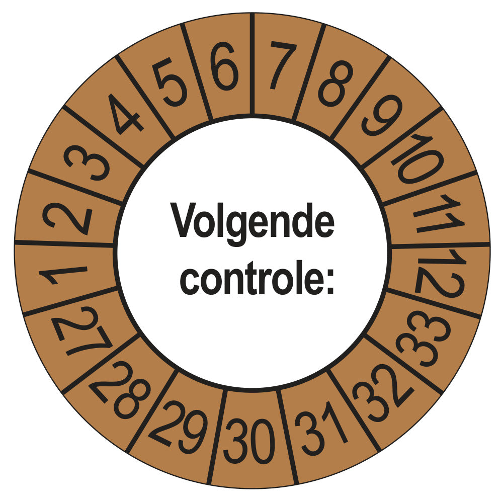Volgende Controle keuringssticker buiten bruin 2027