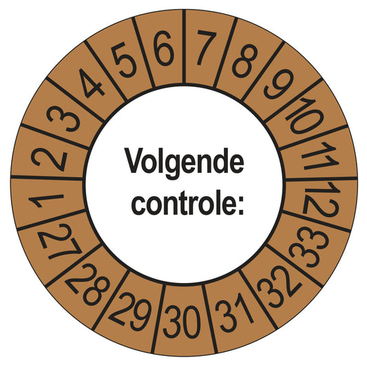 Volgende Controle keuringssticker buiten bruin 2027