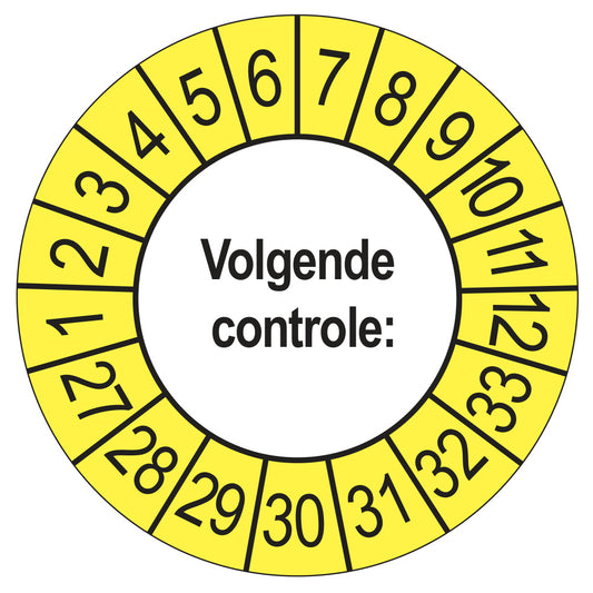 Volgende Controle keuringssticker buiten geel 2027