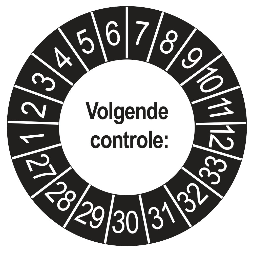 Volgende Controle keuringssticker buiten zwart 2027