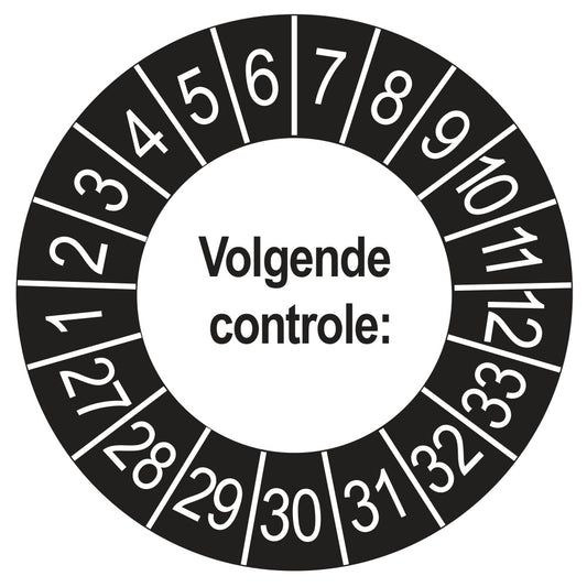 Volgende Controle keuringssticker buiten zwart 2027
