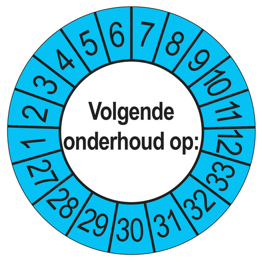 Volgende Onderhoud keuringssticker buiten blauw 2027