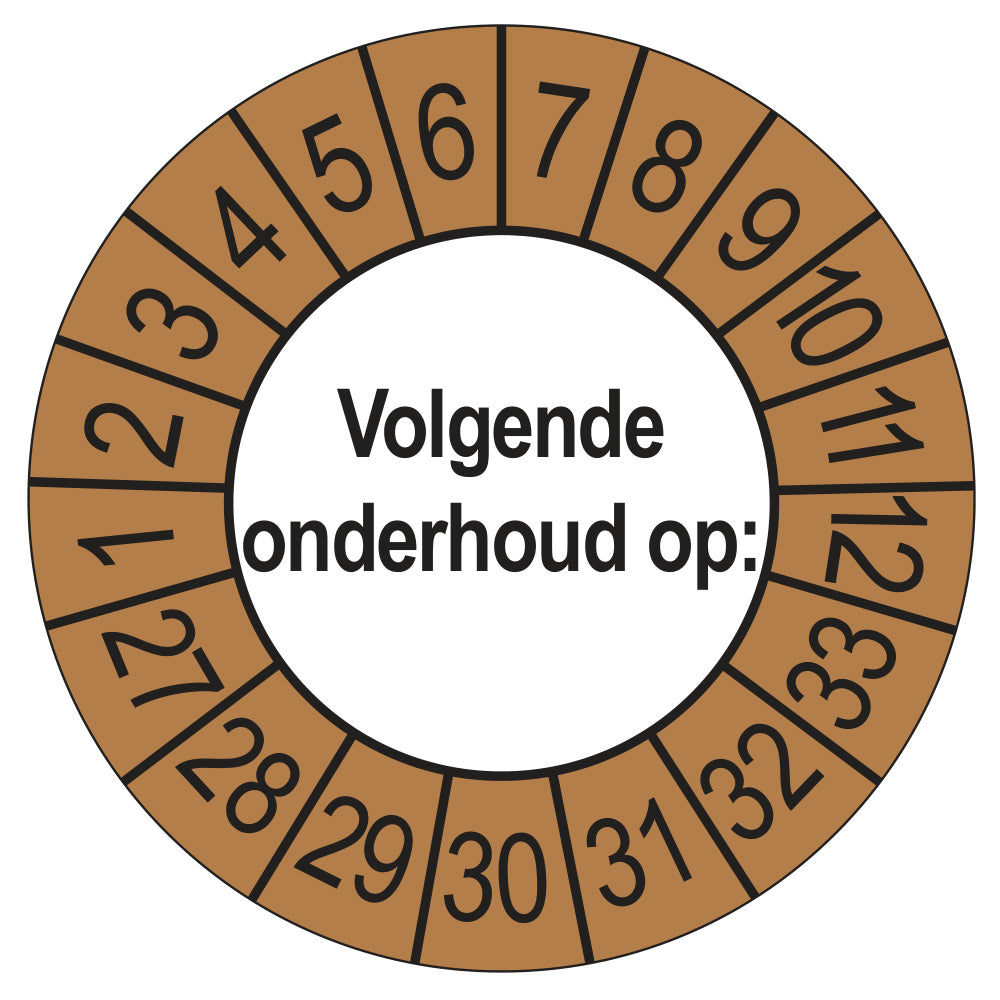 Volgende Onderhoud keuringssticker buiten bruin 2027