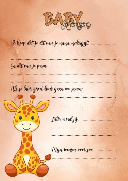 Babyshower kaarten (20 stuks) - Maak Blijvende Herinneringen - Babyshower 17 - Ricard Pictogram stickers - 8718133059131