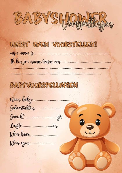 Babyshower kaarten (20 stuks) - Maak Blijvende Herinneringen - Babyshower 17 - Ricard Pictogram stickers - 8718133059131