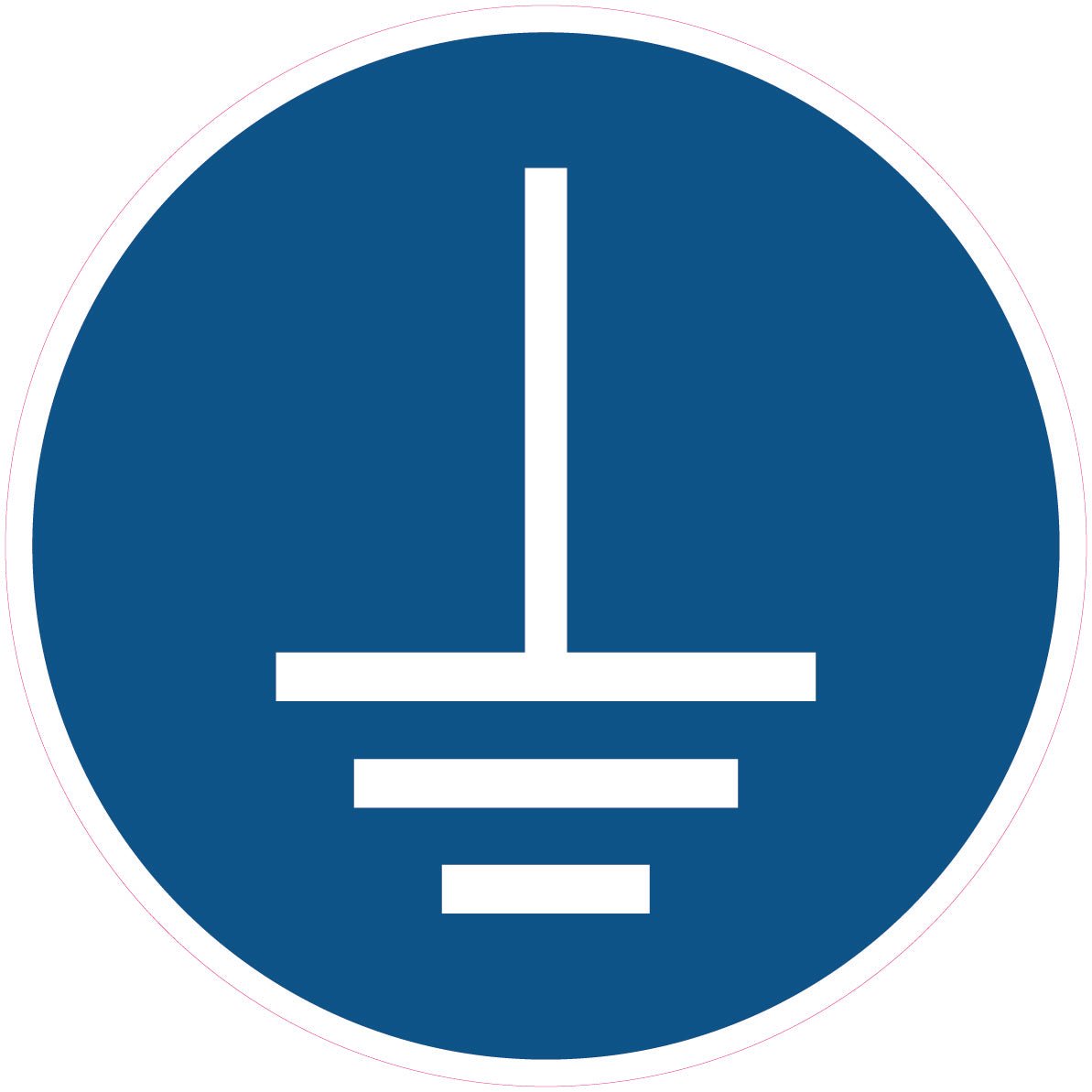 De aardklem aansluiten op de aarde sticker - Gebod - Ricard Pictogram stickers - 8718133042898