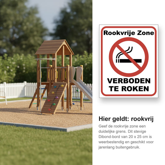 sfeerbeeld bord dibond-rookvrije-zone
