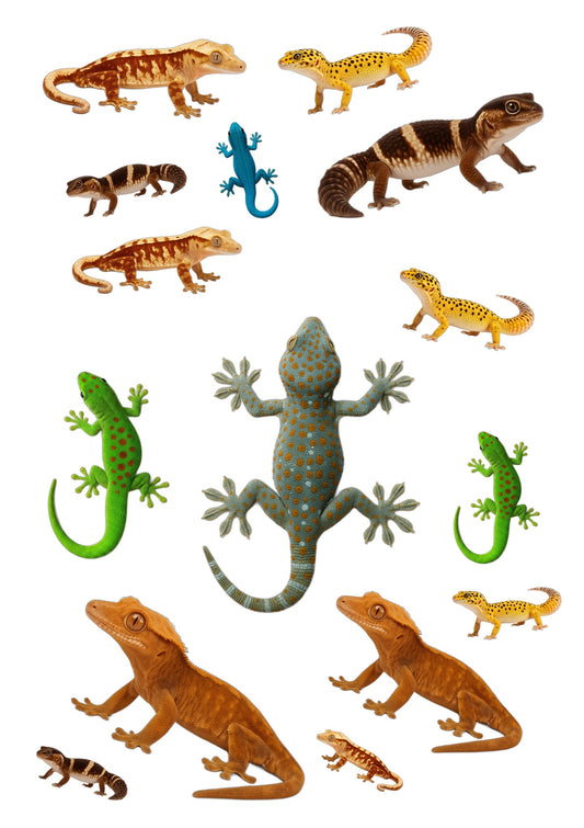 Stickervel A4 met 15 gekkostickers, vel 1 van 2
