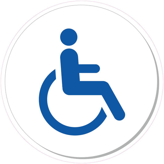 Invalide Toilet ronde sticker | Pictogram | Vinyl - Ricard Pictogram stickers -