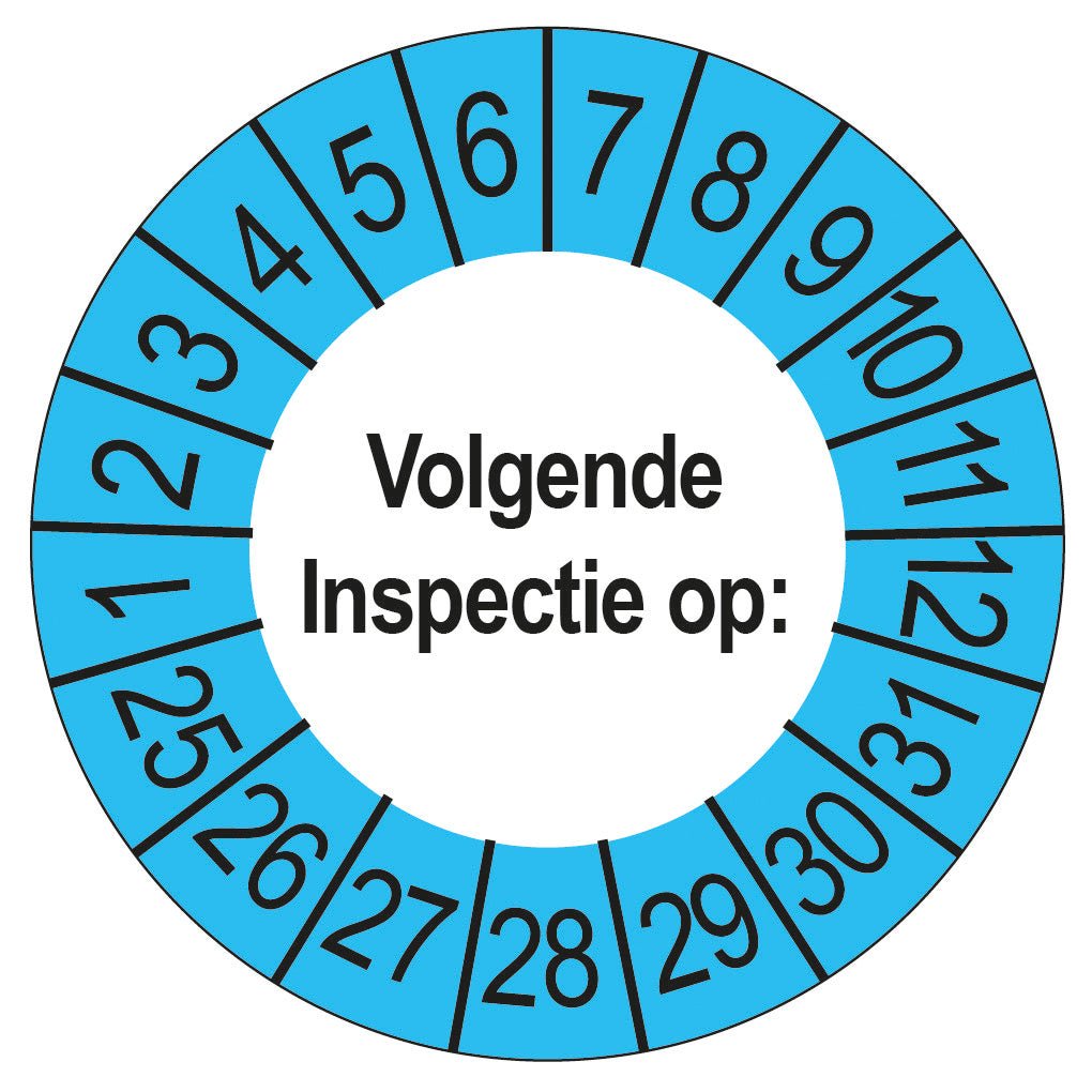 Keuringsstickers Volgende inspectie op Rond 35 mm - Ricard Pictogram stickers - 8718133057014