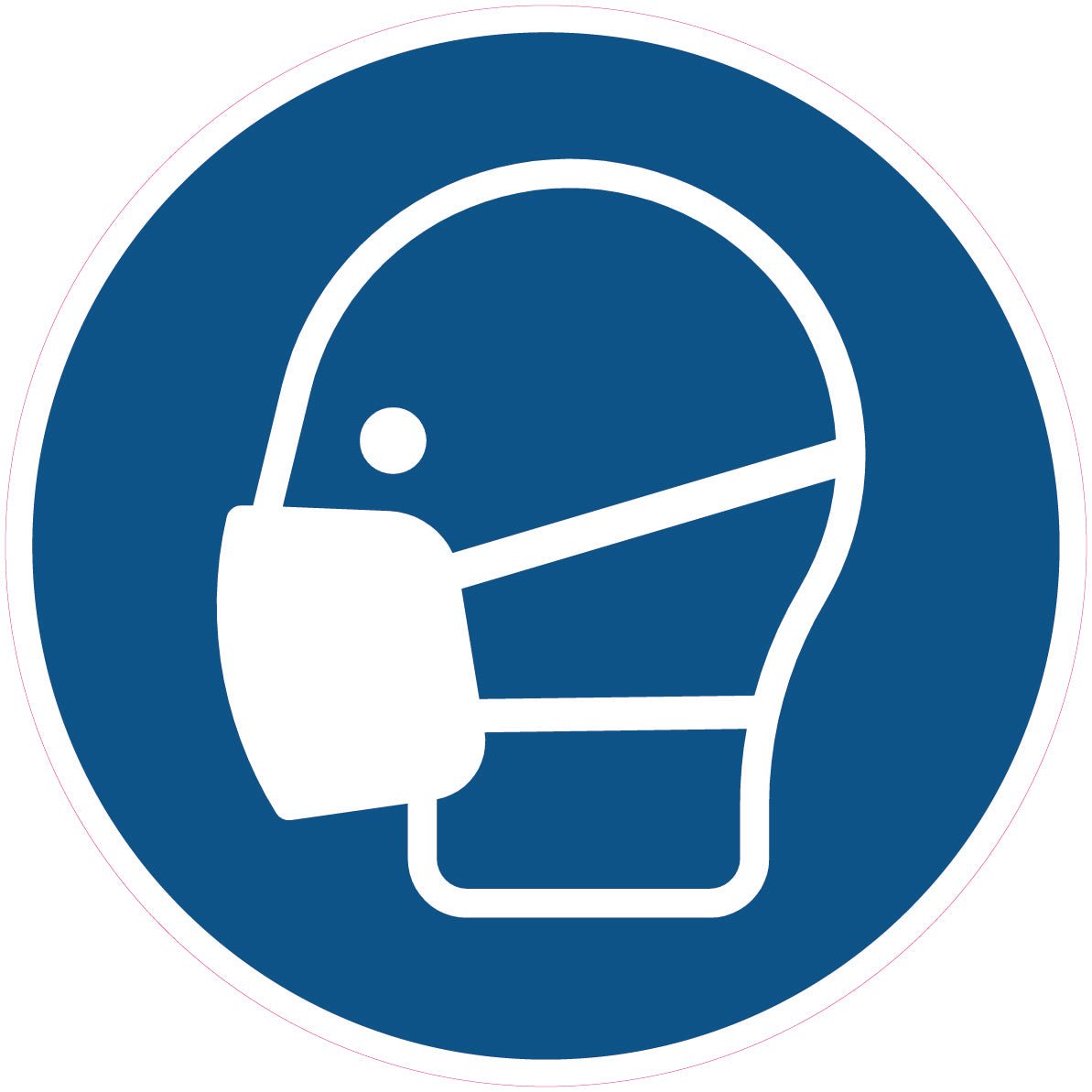 Gebodssticker lichte ademhalingsbescherming verplicht, ISO 7010 M016