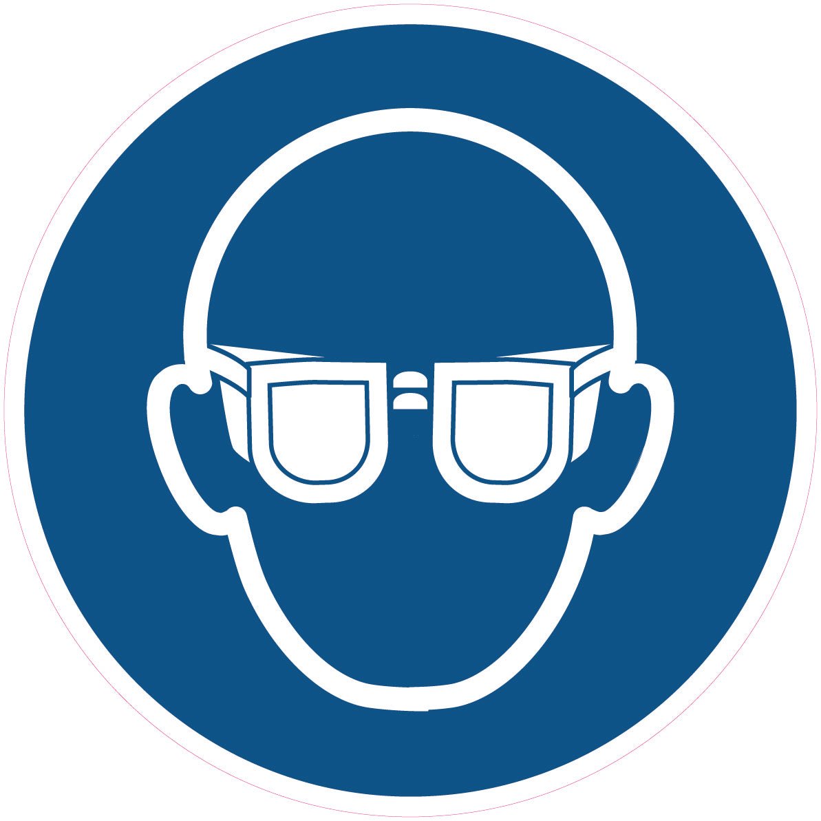 Gebodssticker oogbescherming verplicht, ISO 7010 M004