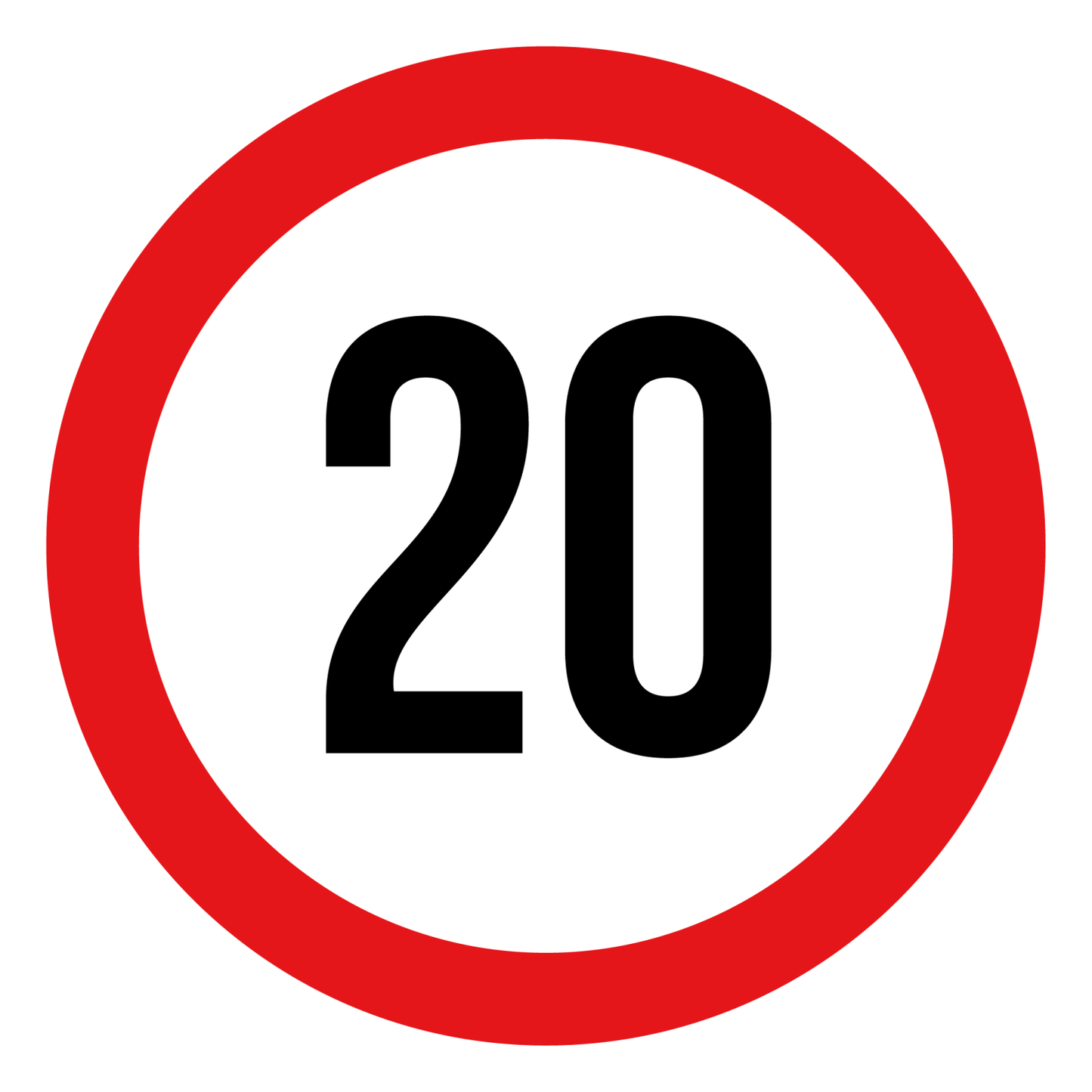 Max snelheid 20 KM Sticker | Weersbestendig | Vinyl - Ricard Pictogram stickers - 8718133055386