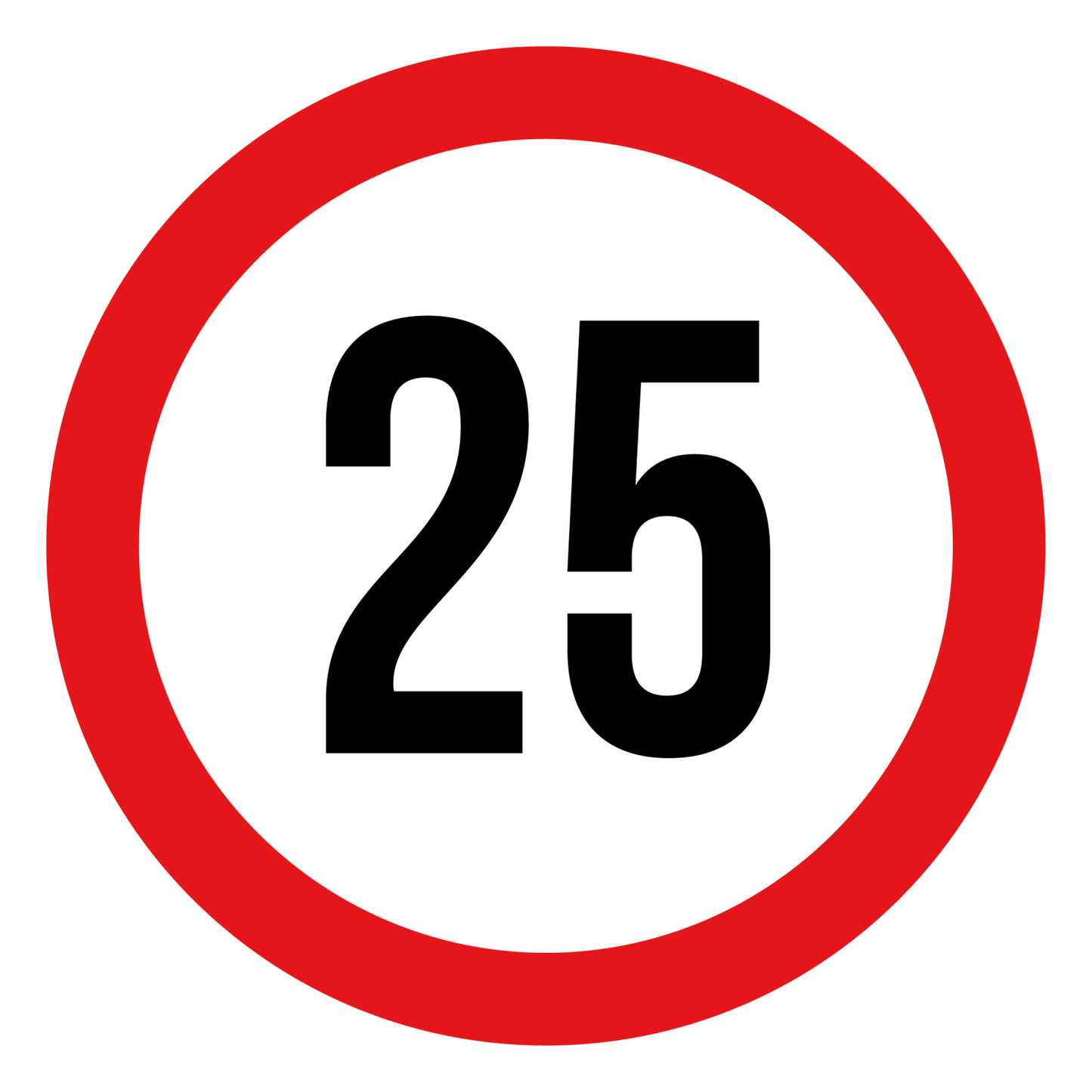 Max snelheid 25 KM Sticker | Weersbestendig | Vinyl - Ricard Pictogram stickers - 8718133055324