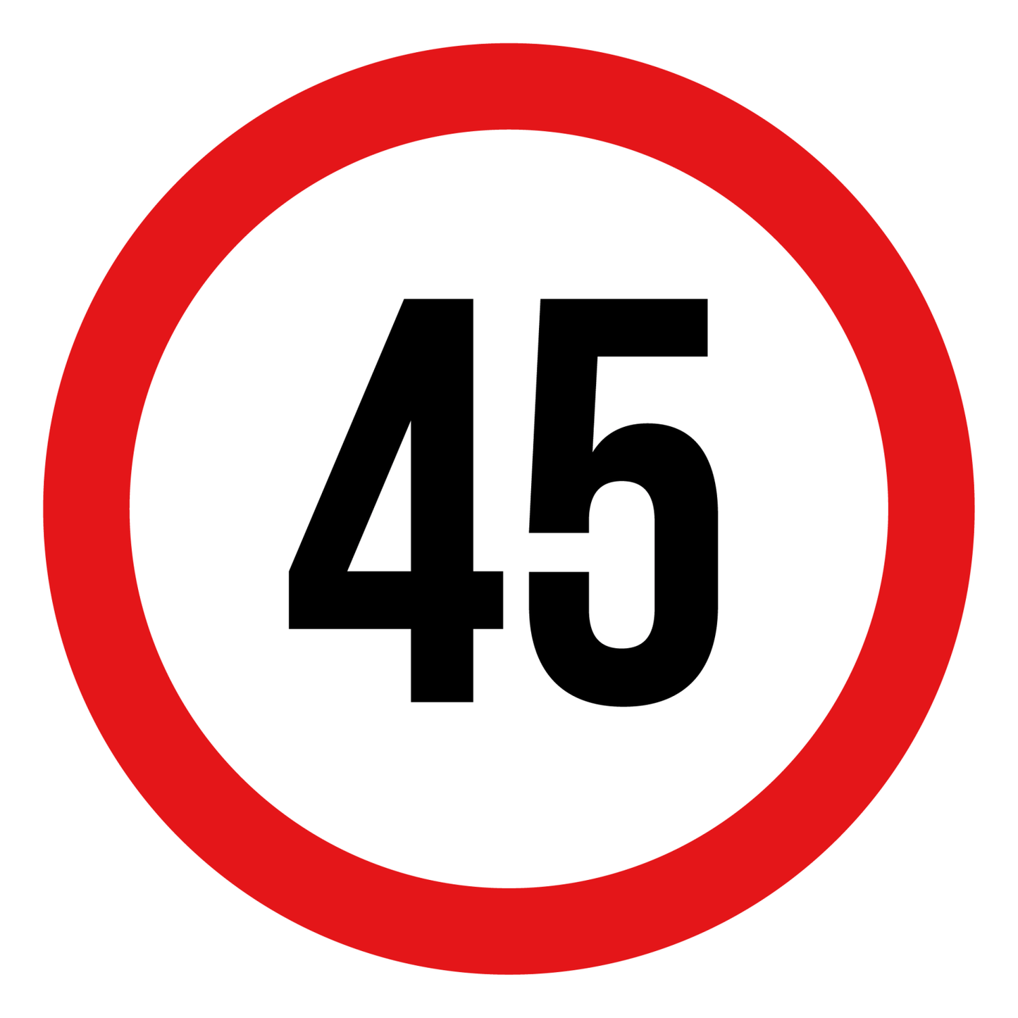 Max snelheid 45 KM Sticker | Weersbestendig | Vinyl - Ricard Pictogram stickers - 8718133055140