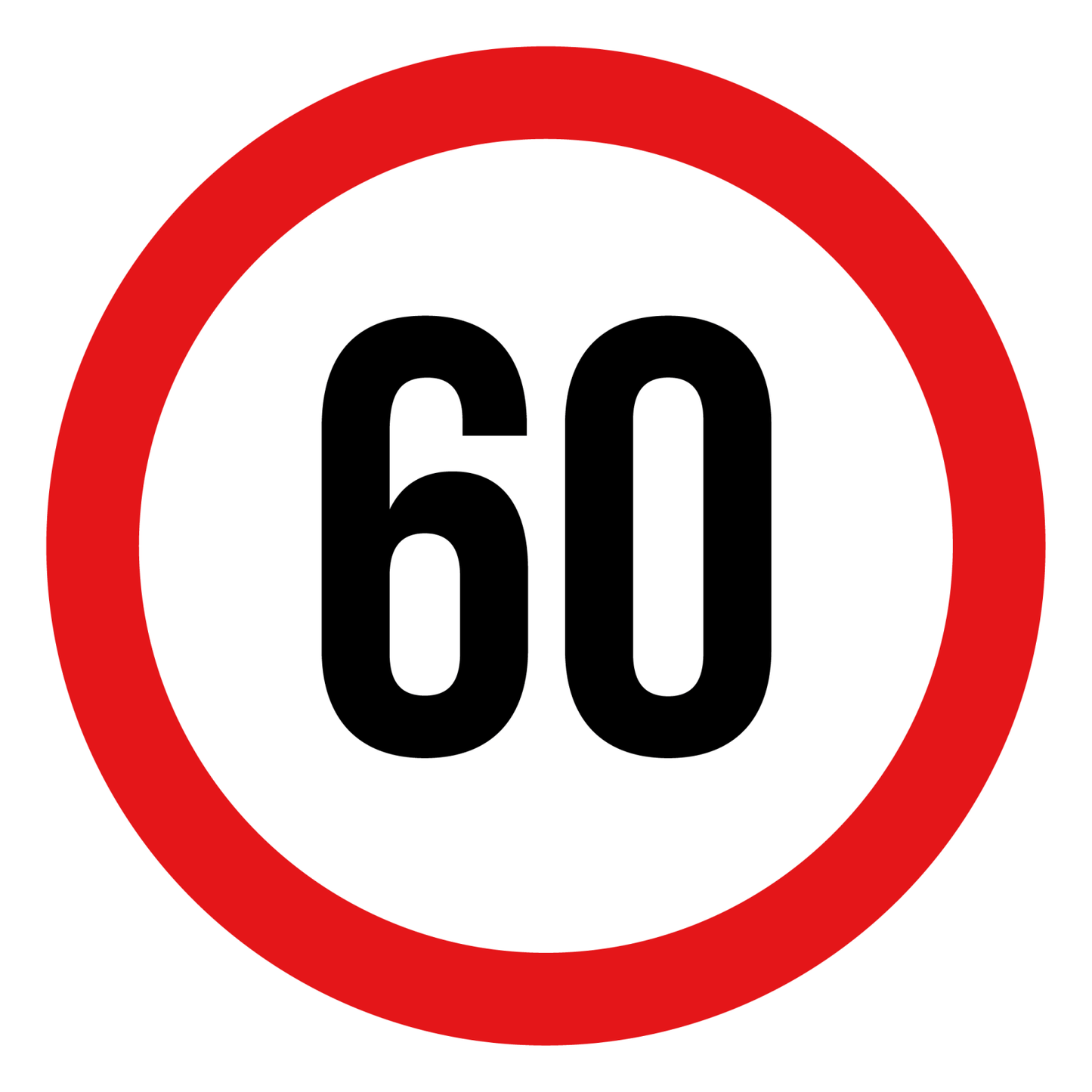 Max snelheid 60 KM Sticker | Weersbestendig | Vinyl - Ricard Pictogram stickers - 8718133055508