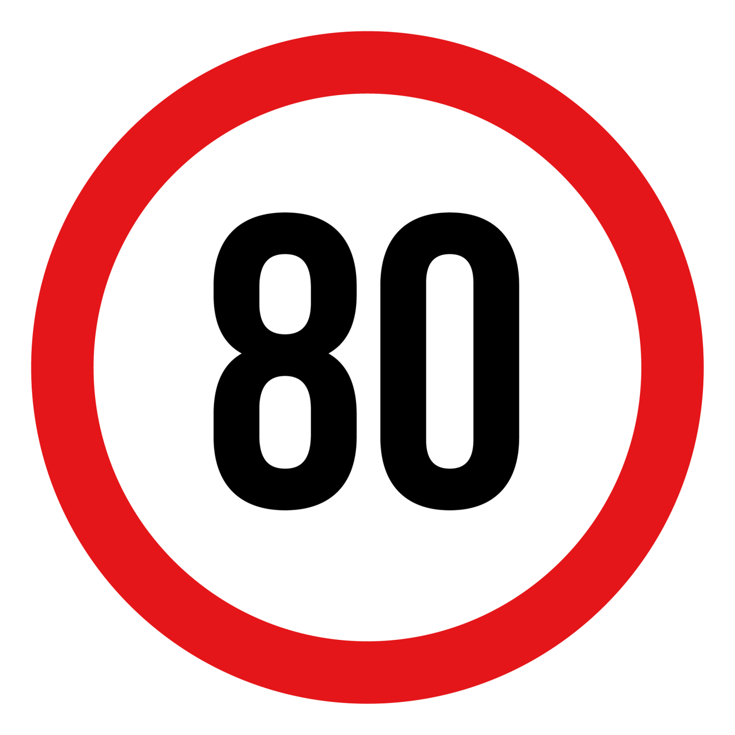 Max snelheid 80 KM Sticker | Weersbestendig | Vinyl - Ricard Pictogram stickers - 8718133055621