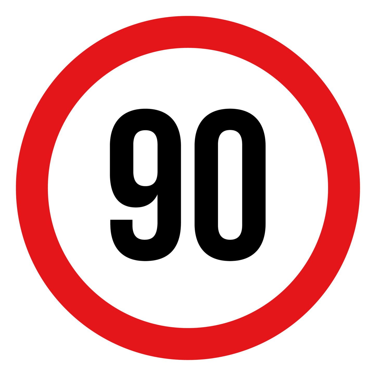 Max snelheid 90 KM Sticker | Weersbestendig | Vinyl - Ricard Pictogram stickers - 8718133055683