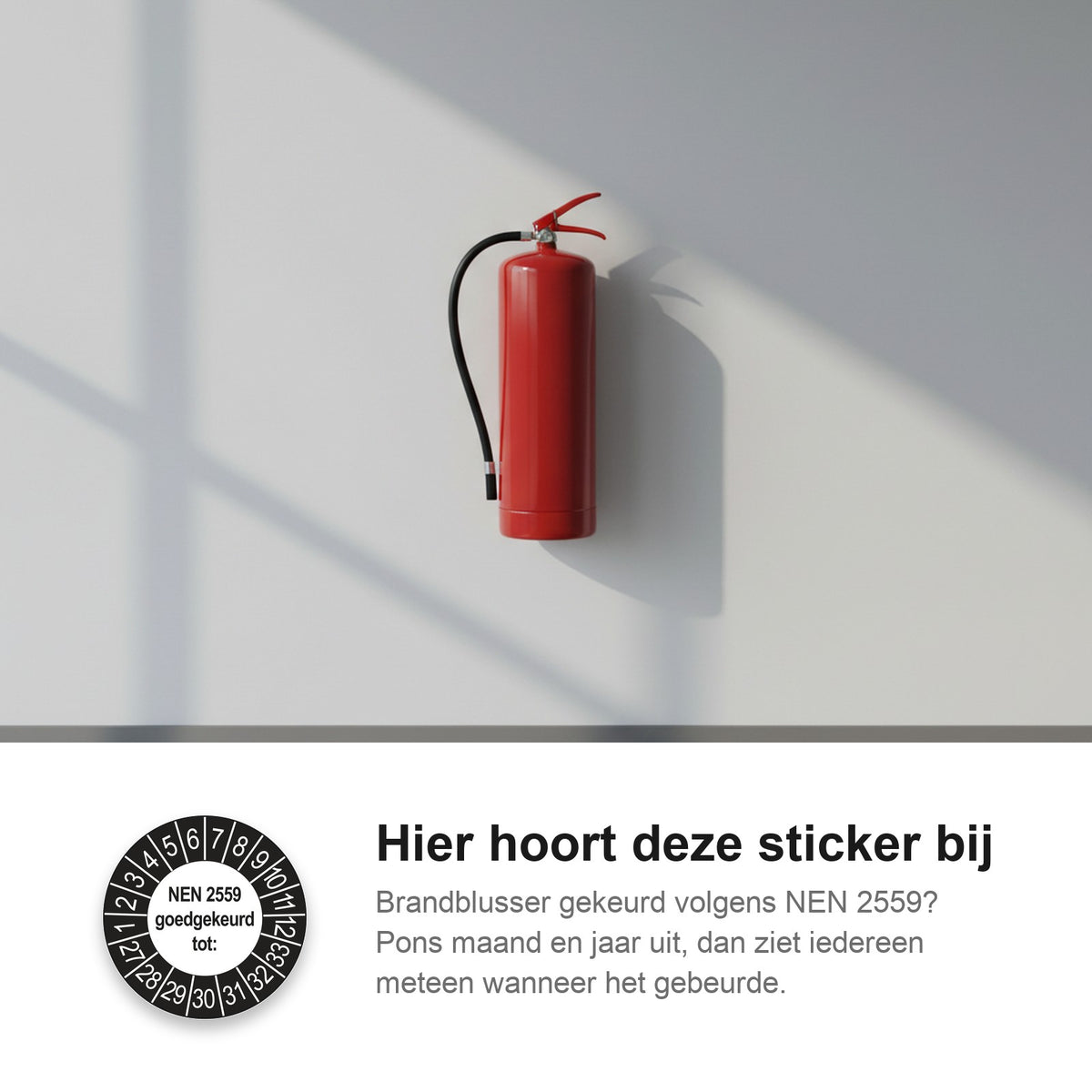 sfeerbeeld NEN 2559 Goedgekeurd tot Buiten Zwart