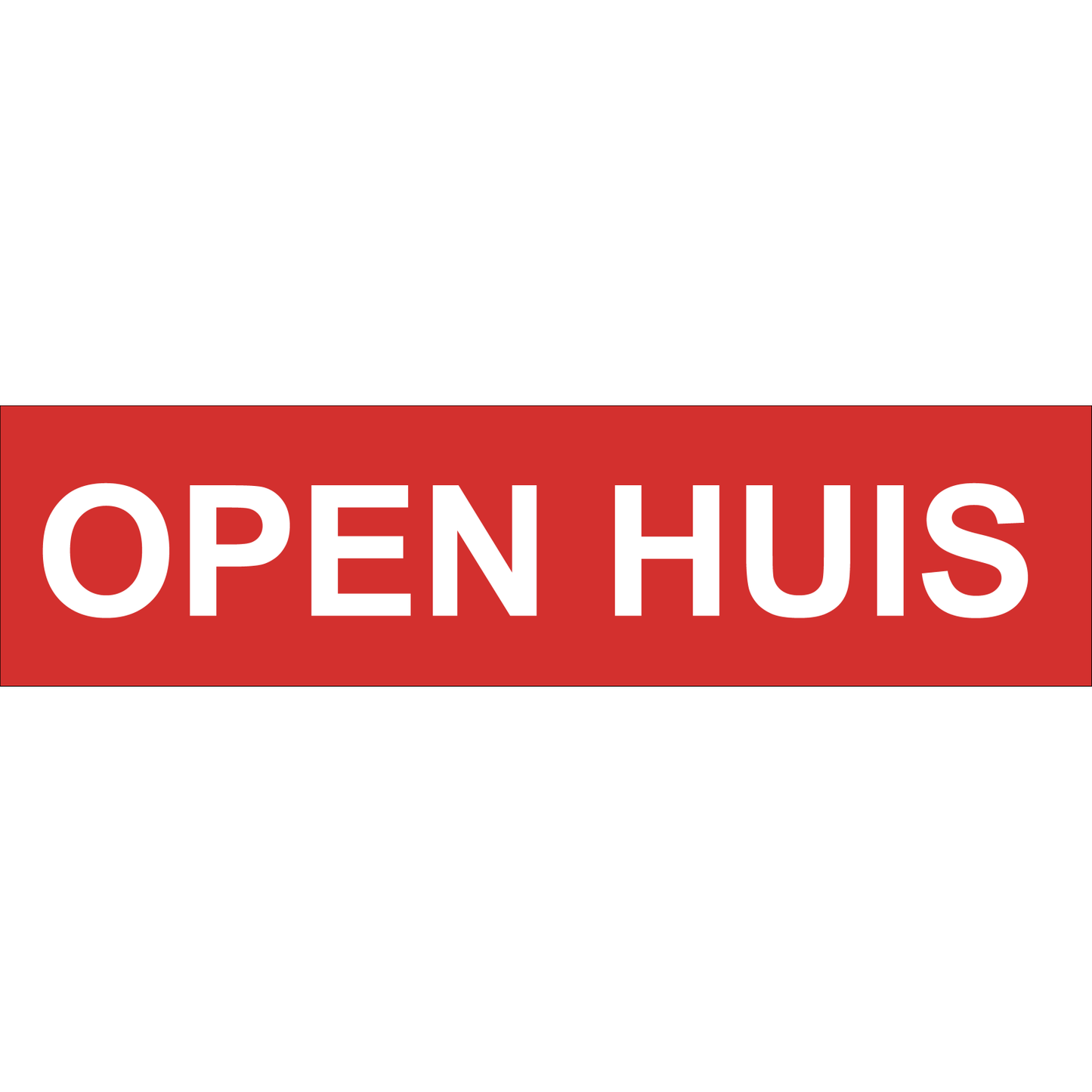 Open Huis sticker rood | 40 x 10 cm | 6 stuks - Ricard Pictogram stickers - 8718133053092