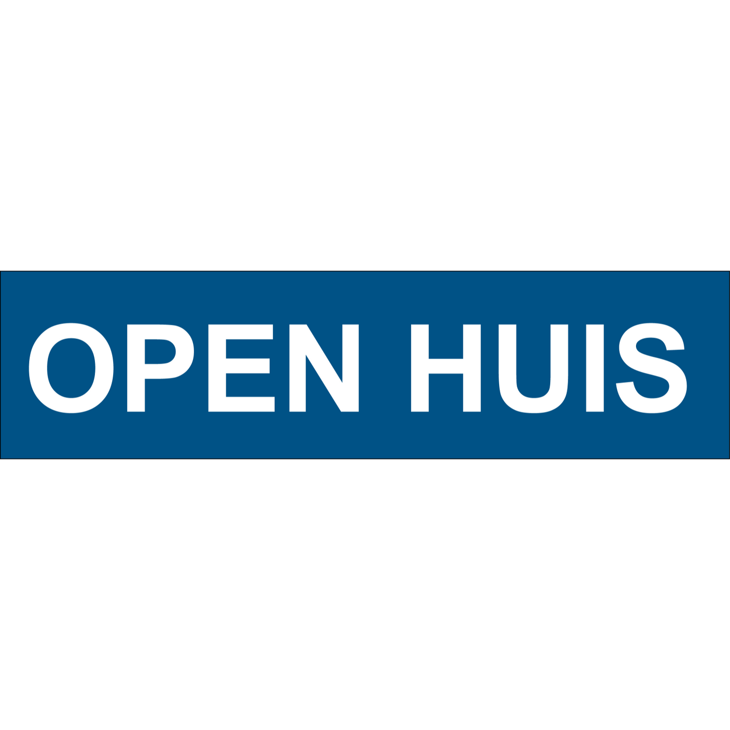 Open Huis sticker blauw | 40 x 10 cm | 6 stuks - Ricard Pictogram stickers - 8718133053214