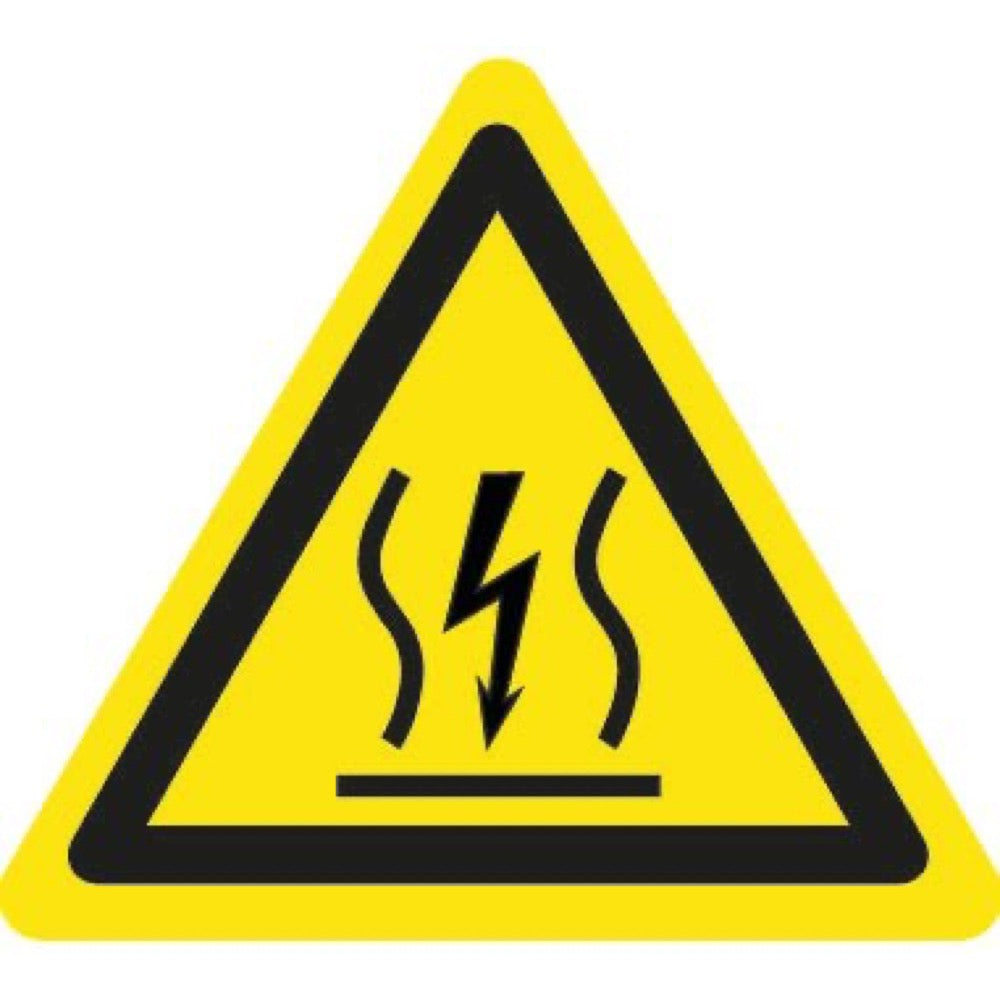 Waarschuwingssticker elektrische vloerverwarming, 20 cm