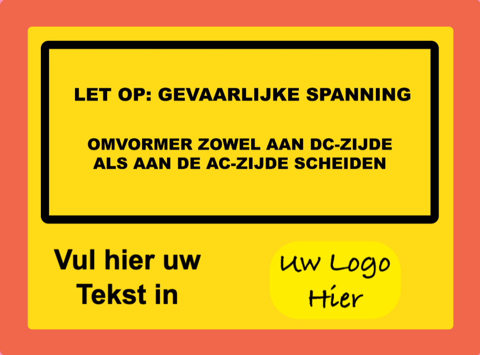 PV Sticker met eigen LOGO - U kunt uit teksten kiezen of zelf maken. 52 x 74mm - Ricard Pictogram stickers - 8718133050688