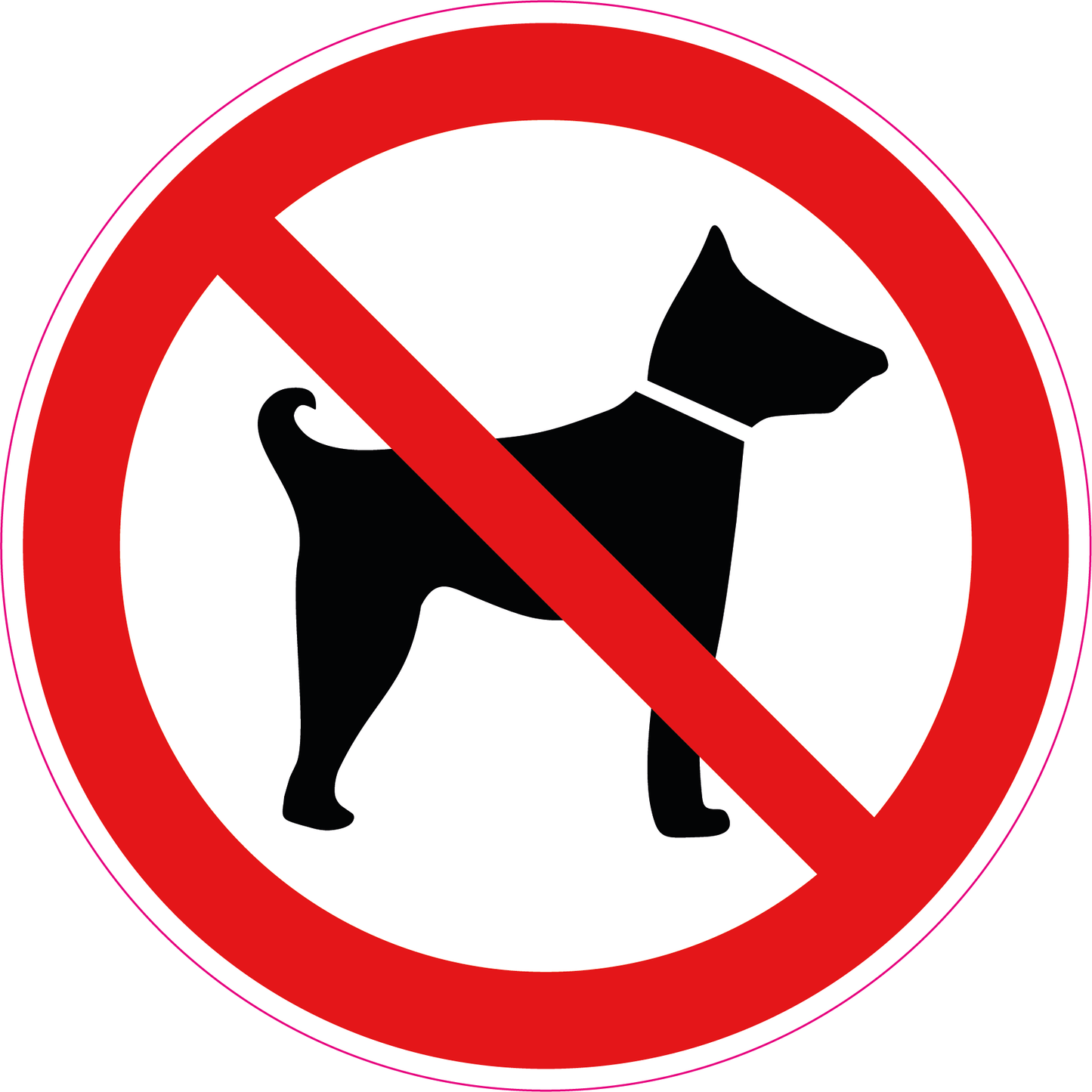 Verboden voor honden sticker 10 stuks van 10 cm - Ricard