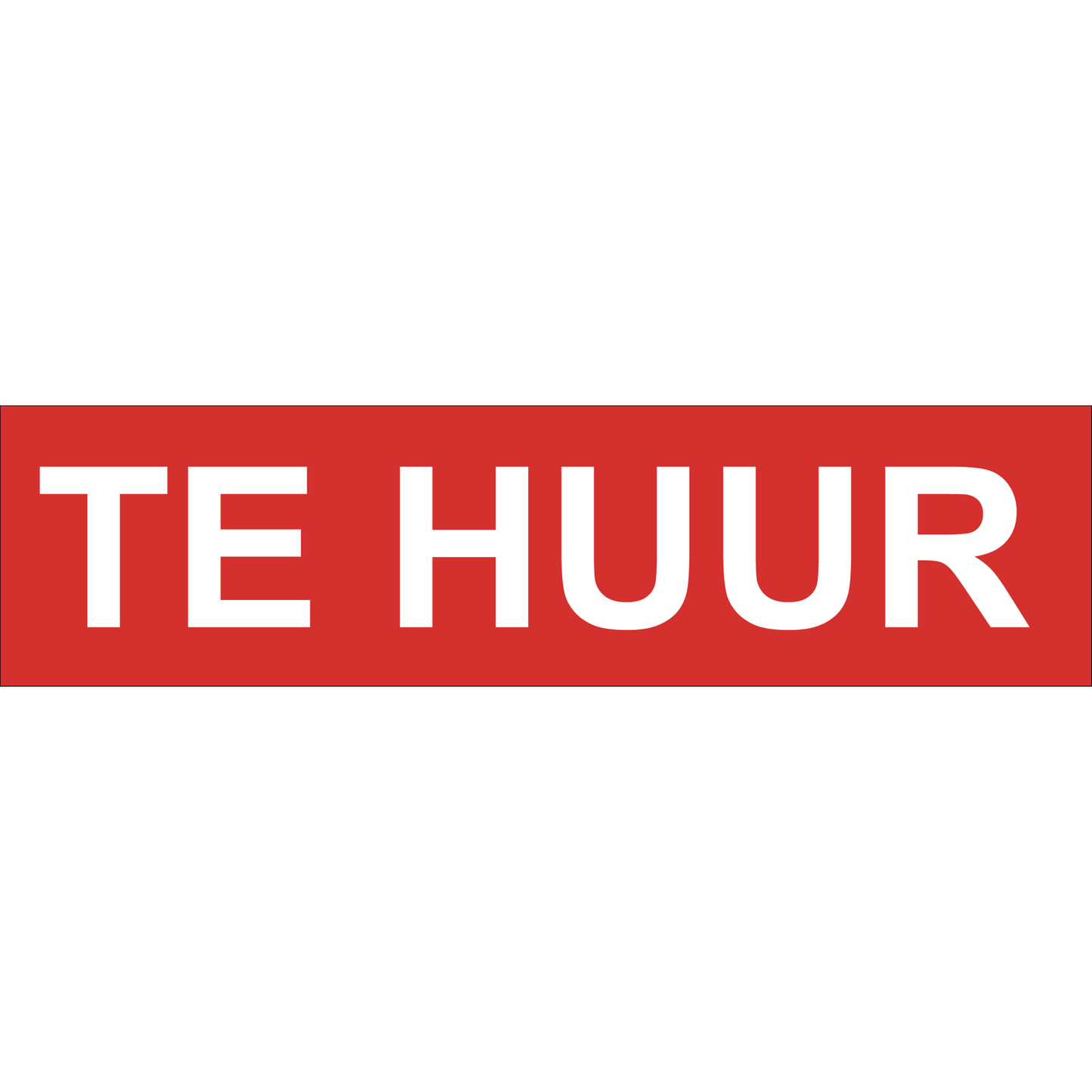 Te Huur sticker rood | 40 x 10 cm | 6 stuks - Ricard Pictogram stickers - 8718133053238