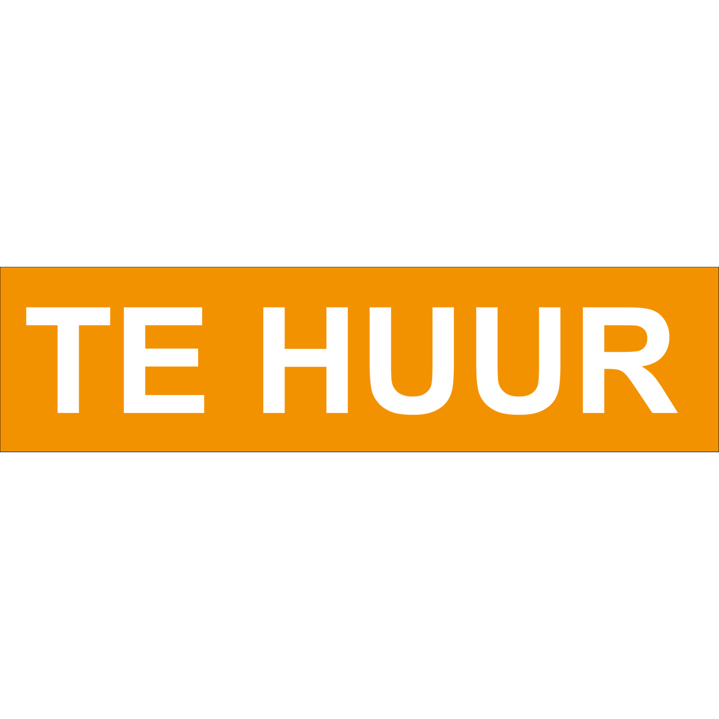 Te Huur sticker oranje | 40 x 10 cm | 6 stuks - Ricard Pictogram stickers - 8718133053252