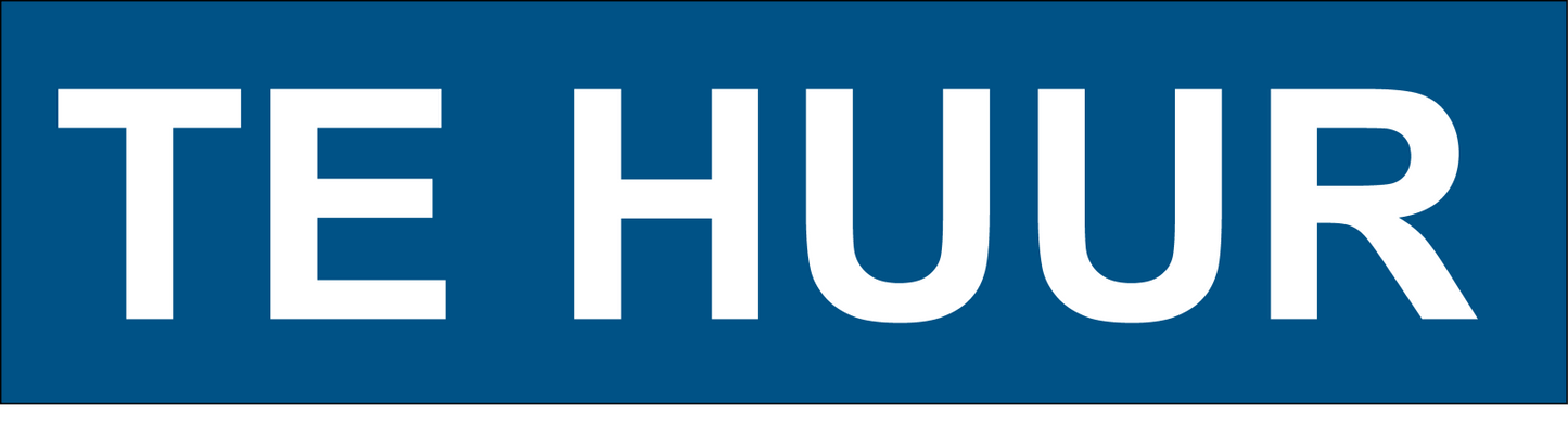 Te Huur sticker blauw | 40 x 10 cm | 6 stuks - Ricard Pictogram stickers - 8718133053269