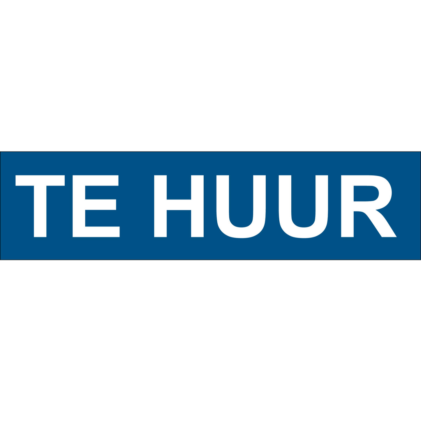 Te Huur sticker blauw | 40 x 10 cm | 6 stuks - Ricard Pictogram stickers - 8718133053269