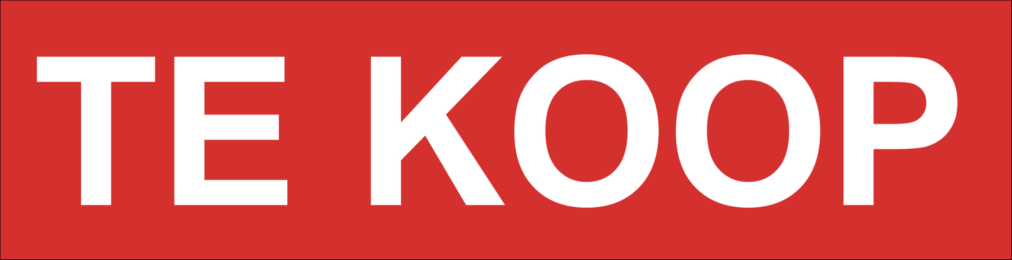 Te Koop sticker rood | 40 x 10 cm | 6 stuks - Ricard Pictogram stickers - 8718133053276